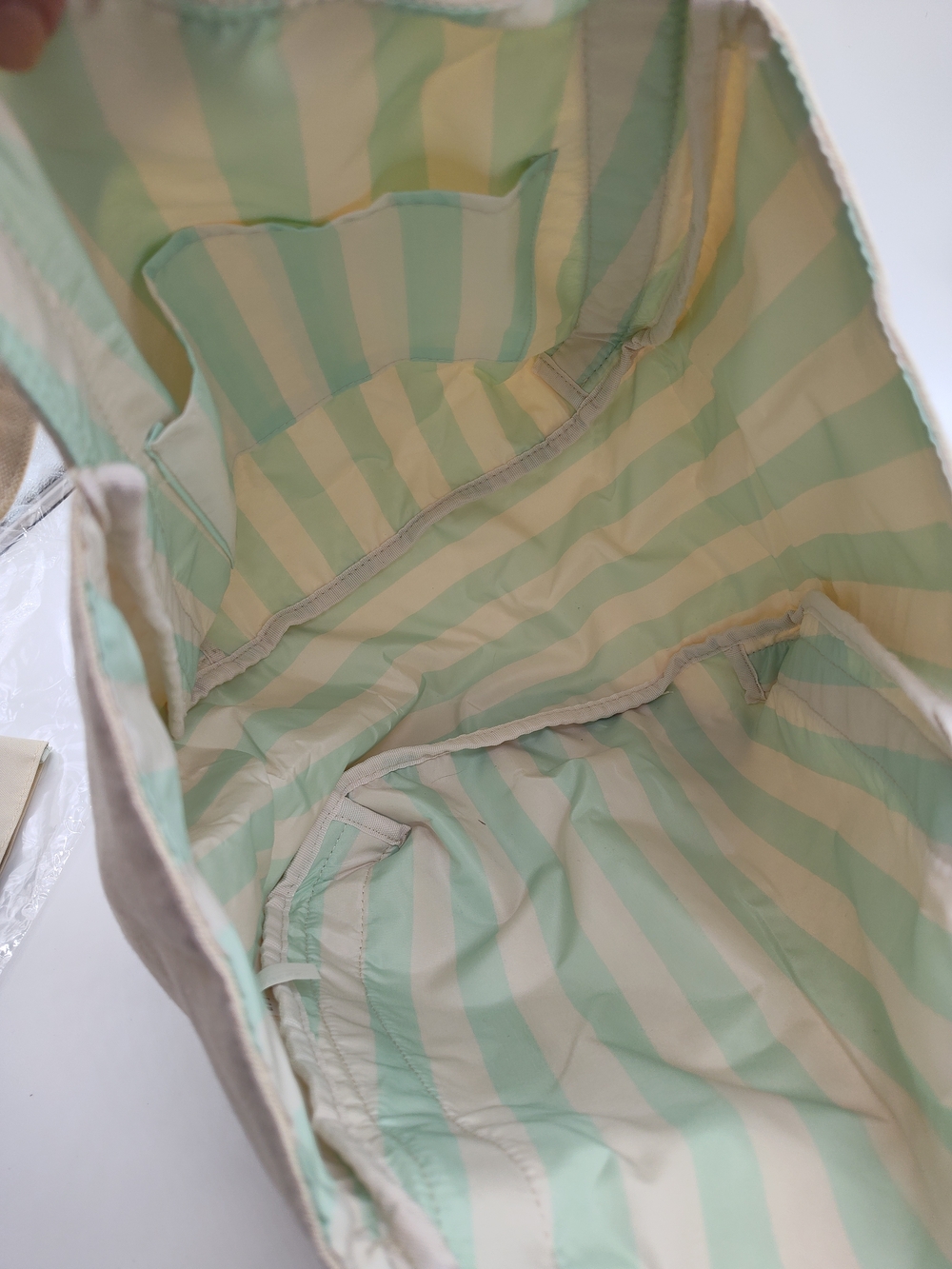 STARBUCKS Japan 2025 Lucky Bag Tote Organizer Pouch Set Canvas Cream NWT - Picture 12 of 16